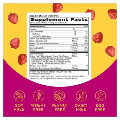 Hair, Skin and Nails with Collagen - 60 gummies Strawberry Nature's Way
