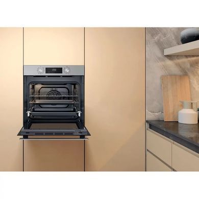 Whirlpool Духовой шкаф электрический, 71л, A+, дисплей, конвекция, телескопические направляющие, нерж OMR58HU1X фото