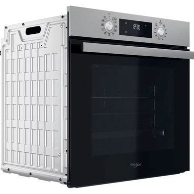 Whirlpool Духовой шкаф электрический, 71л, A+, дисплей, конвекция, телескопические направляющие, нерж OMR58HU1X фото