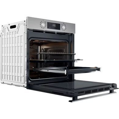 Whirlpool Духовой шкаф электрический, 71л, A+, дисплей, конвекция, телескопические направляющие, нерж OMR58HU1X фото