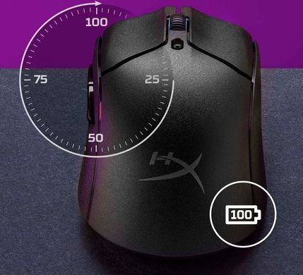 HyperX Миша Pulsefire Haste 2 WL, Black (365029) 6N0B0AA фото