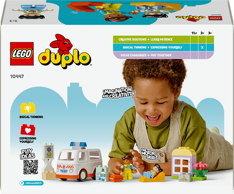 Конструктор LEGO DUPLO Швидка допомога та водій 19 деталей (10447)