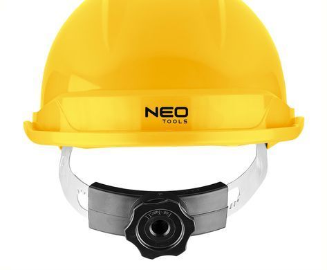 Каска промислова NEO TOOLS 97-221, біла, з ременем підборіддя, ABS, CE сертифікат Жовтий