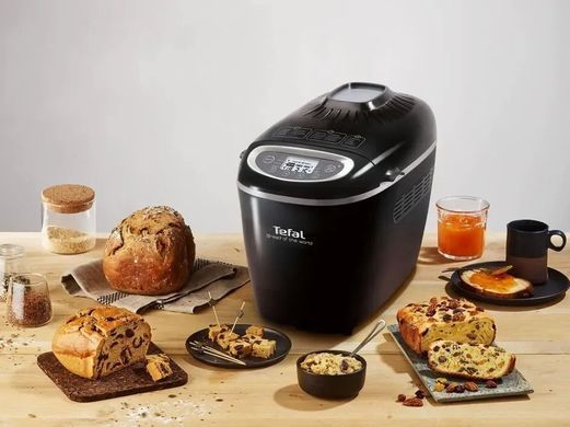 Tefal Хлебопечка Bread of the World 1600Вт, программ-19, макс.вес -1,5кг, форма-квадрат, пластик, черный (373956) PF611838 фото