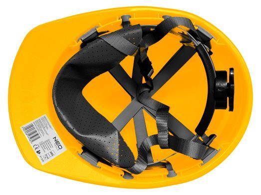 Каска промислова NEO TOOLS 97-221, біла, з ременем підборіддя, ABS, CE сертифікат Жовтий