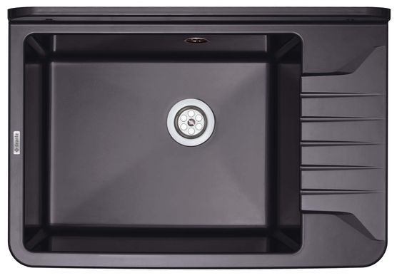 Мийка кухонна Deante Garden, полістирол, прямокут., без крила, 505х350х252мм, чаша - 1, до стіни, графіт (360321)
