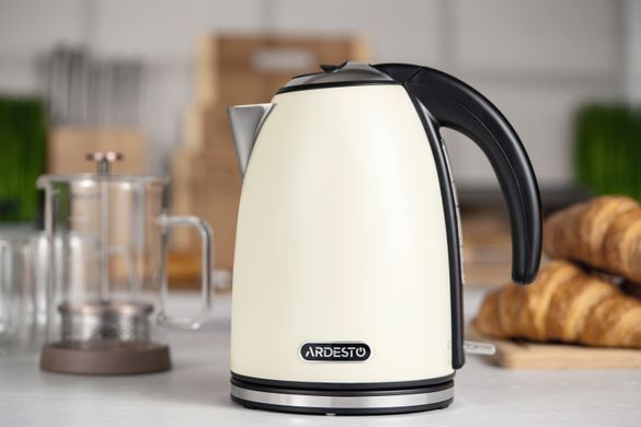 Электрочайник ARDESTO EEKL-F340BG 1.7л/2200Вт/strix контроль/нерж. сталь/бежевый (354603) EKL-F340BG фото
