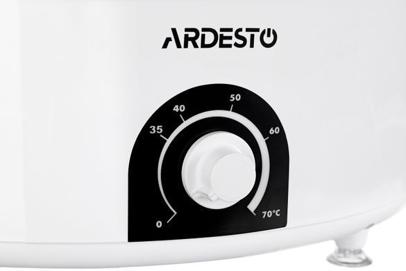 Сушарка для продуктів ARDESTO FDB-5385, 520Вт, піддонів -5x4см, діаметр-38,5см, макс-70&deg;С, рег.темп, пластик , білий (309799) FDB-5385 фото