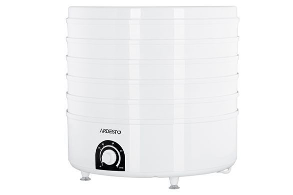 Сушарка для продуктів ARDESTO FDB-5385, 520Вт, піддонів -5x4см, діаметр-38,5см, макс-70&deg;С, рег.темп, пластик , білий (309799) FDB-5385 фото