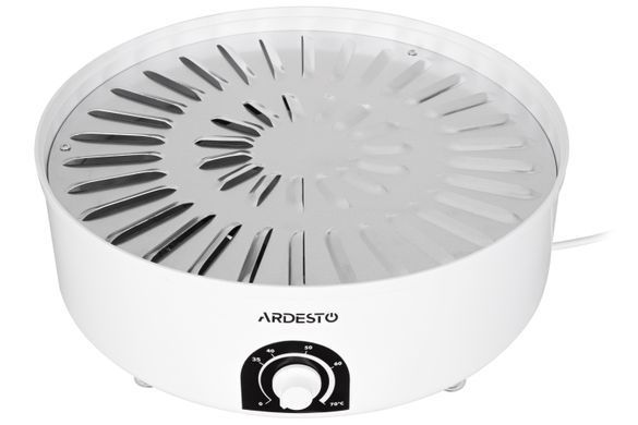 Сушарка для продуктів ARDESTO FDB-5385, 520Вт, піддонів -5x4см, діаметр-38,5см, макс-70&deg;С, рег.темп, пластик , білий (309799) FDB-5385 фото