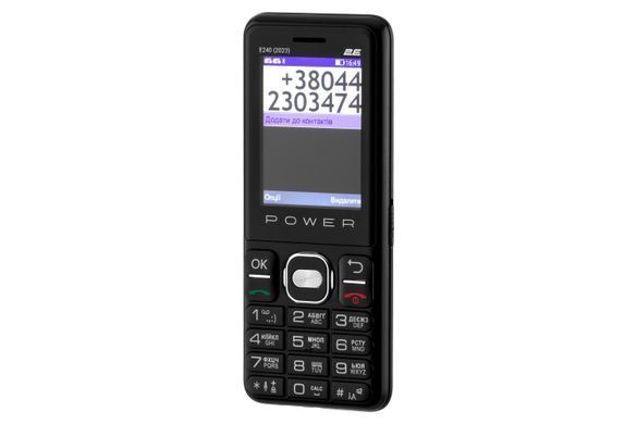 2E Мобільний телефон E240 2023 2.4" 2SIM, 2500mAh, Чорний (367216) 688130251068 фото