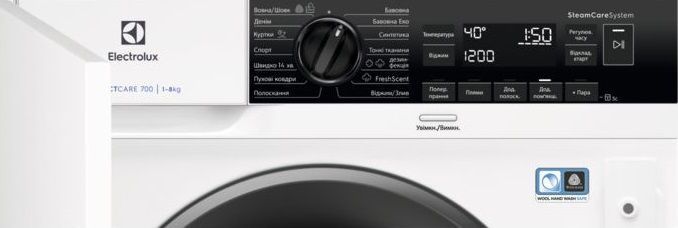 Electrolux Стиральная машина встраиваемая фронтальная, 8кг, 1400, A+++, 55см, дисплей, пар, инвертор, белый EW7N7F348SUI фото