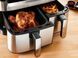 Tefal Мультипіч на 2 чаші Dual Easy Fry & Grill Air Fryer, 2700Вт, чаша-8,3 (5,2+3,1)л, сенсорне керування, 8 програм, гриль, пластик, нерж. сталь (371393) EY905D10