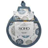 Кухонний текстиль SOHO Наб. рушник 40*60см+підст./горяч. бавовна 100% Christmas!!!