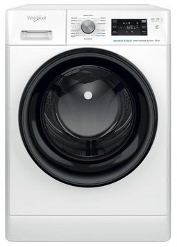 Whirlpool Стиральная машина фронтальная, 10кг, 1400, A+++, 60см, дисплей, пар, инвертор, люк черный, белый FFB10469BVUA фото