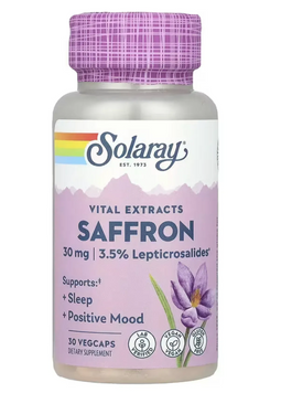 Шафран Solaray, Vital Extracts 30 мг 30 капсул
