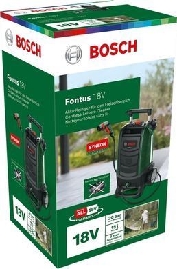 Мінімийка акумуляторна Bosch Fontus 18V 18В 20бар 386л/год 7.5кг без АКБ та ЗП (389829) 0.600.8B6.102 фото