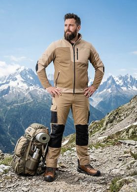 Штани робочі NEO TOOLS 81-350-3 Mix&Match Canvas Cordura, бежеві/чорні, посилені XXL