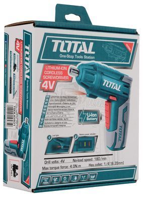 Акумуляторна викрутка TOTAL TSDLI0401 4В Li-Ion TSDLI0401 фото