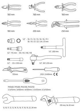 Професійний сервісний ящик електрика Neo Tools 01-311, 52 інструменти, IP67. 01-311 фото