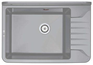 Мийка кухонна Deante Garden, полістирол, прямокут., без крила, 505х350х252мм, чаша - 1, до стіни, сірий (360325)
