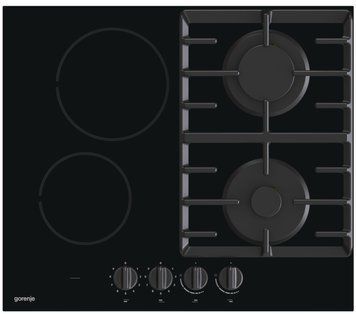 Gorenje Варочная поверхность комбинированная (2 газ + 2 стеклокерам.), 60см, черный GCE691BSC фото