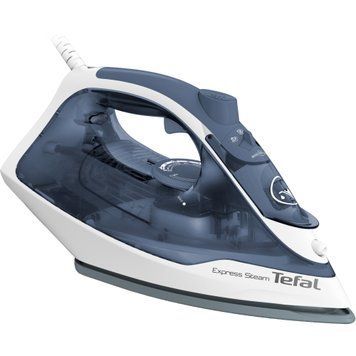 Tefal Праска Express Steam, 2400Вт, 270мл, паровий удар -165гр, постійна пара - 35гр, керам. підошва, біло-синій (367486) FV2837E0 фото