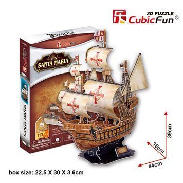 3D пазл CubicFun Корабль Санта-Мария (T4008h) dt_22943 фото