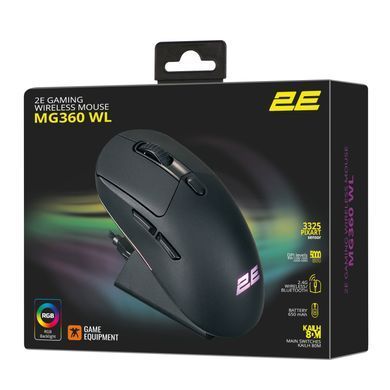 2E Gaming Мышь MG360 WL, USB-A/WL/BT, чёрный 2E-MG360UB-WL фото