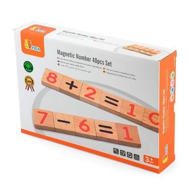 Набір магнітних цифр і знаків Viga Toys, 40 шт. (50591) dt_2377 фото