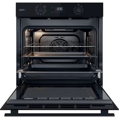 Whirlpool Духовой шкаф электрический, 71л, A+, дисплей, конвекция, телескопические направляющие, пар, черный OMSR58CU1SB фото