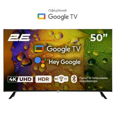 2E Телевизор 50" LED 4K 60Hz Smart Google TV Black 2E-50A07K фото