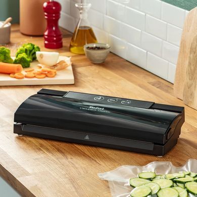 Вакууматор Tefal Classic для пакетів, 35см, електронне керування, +18 пакетів,, пластик, чорний (380662) VT254070 фото