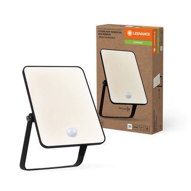 Прожектор LEDVANCE ESSENTIAL SENSOR 20Вт 1800Лм 4000K датчик руху чорний (376764)