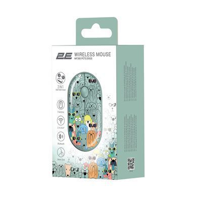 2E Мышь MF300 PETS:DOGS Silent WL BT,, зеленый 2E-MF300WPETSGN фото