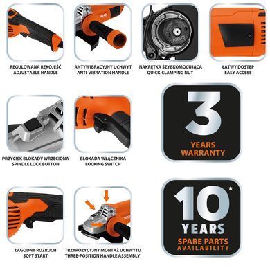 Угловая шлифмашина NEO TOOLS 04-715, 3000 Вт, диск 230 мм 04-715 фото