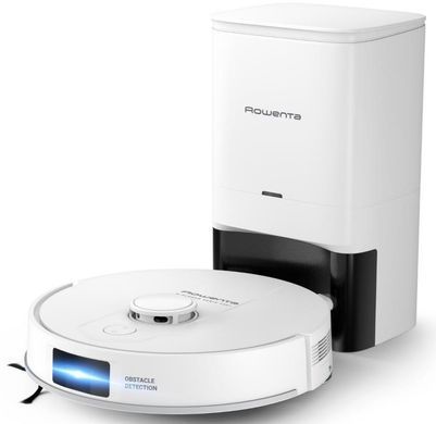 Rowenta Робот-пилосос миючий X-Plorer Serie 140+ Total Care, 5000ПаВт, h=9.5см, 0.29л, конт пил -0.28л, вода - вологе прибирання, автон. робота до 120хв, самоочистка, білий (382831) RR9197WH фото