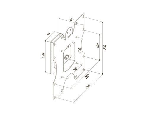 KSL Кріплення ТВ з кутом нахилу WMB-4021N 19-43" (332232) WMB-4021N фото