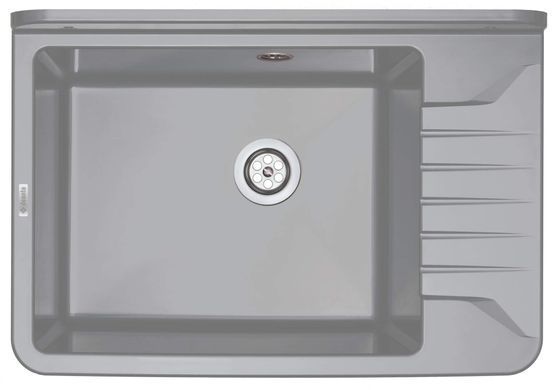 Мийка кухонна Deante Garden, полістирол, прямокут., без крила, 505х350х252мм, чаша - 1, до стіни, сірий (360325)