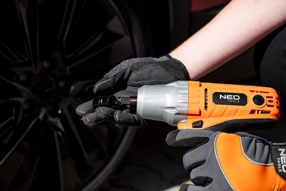Ударний гайковерт NEO TOOLS 04-719, 450 Вт, 1/2", 350 Нм, 4 голівки, кабель 6 м 04-719 фото