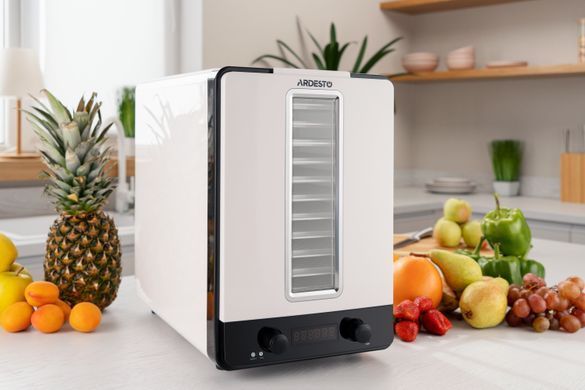 Сушилка для продуктов ARDESTO FDB-1138, 550Вт, поддонов -10+1x3см, макс-70&deg;С, рег.темп, пластик, белый (337837) FDB-1138 фото