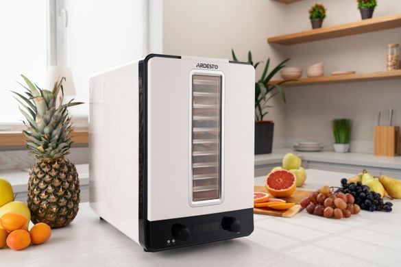 Сушилка для продуктов ARDESTO FDB-1138, 550Вт, поддонов -10+1x3см, макс-70&deg;С, рег.темп, пластик, белый (337837) FDB-1138 фото