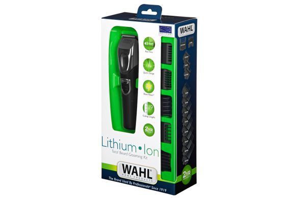 Moser Триммер WAHL Total Beard Grooming Kit для бороды и усов, сеть+акум., насадок-12, сталь, черный