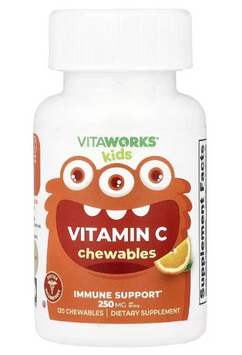 VitaWorks Vitamin C Kids - 120 chewables Orange