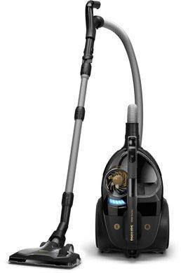 Пилосос Philips контейнерний 9000 series, 900Вт, конт пил -2,2л, НЕРА13, турбощітка, керув. потужності на ручці, чорний XB9154/09 фото