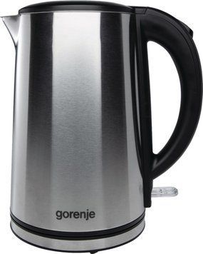 Gorenje Електрочайник, 1,5л, подвійні стінки, Strix контроль, нерж. (380760) K15DWS фото