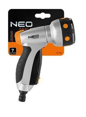 Пістолет для поливу Neo Tools 15-706, 7 функцій, із замком та регулюванням потоку 15-706 фото