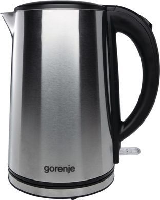 Gorenje Електрочайник, 1,5л, подвійні стінки, Strix контроль, нерж. (380760) K15DWS фото