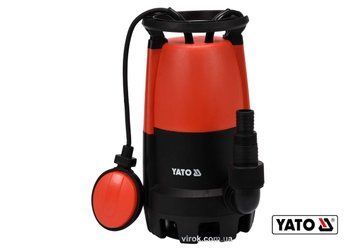 Насос для грязной воды сетевой YATO: 400 Вт, 11000 л/ч, макс.высота-5.8 м, макс.глубина-7 м YT-85330 фото