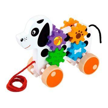 Дерев'яна каталка Viga Toys Собачка з шестерінками (50977) dt_481 фото